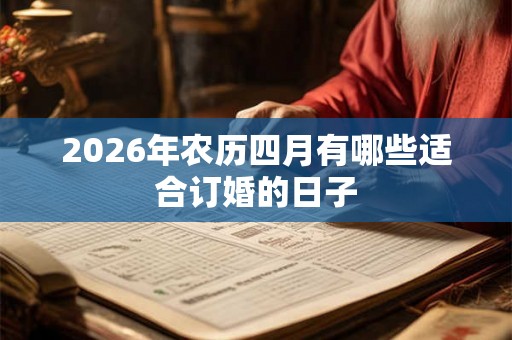 2026年农历四月有哪些适合订婚的日子