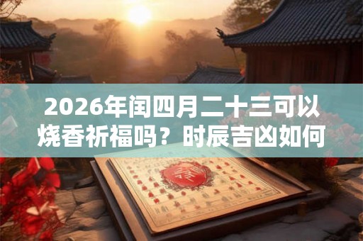 2026年闰四月二十三可以烧香祈福吗？时辰吉凶如何？