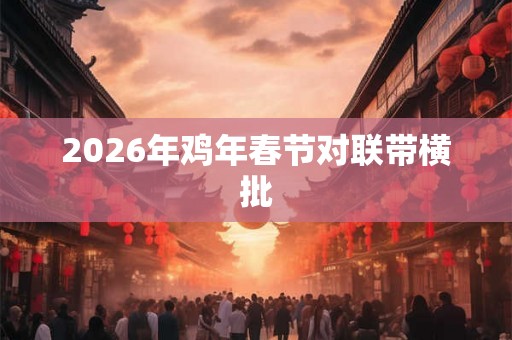 2026年鸡年春节对联带横批