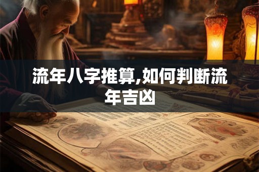 流年八字推算,如何判断流年吉凶