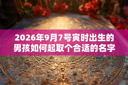2026年9月7号寅时出生的男孩如何起取个合适的名字和五行 2026年9月7号寅时出生的男孩如何起取个合适的名字和五行