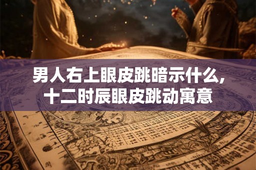 男人右上眼皮跳暗示什么,十二时辰眼皮跳动寓意