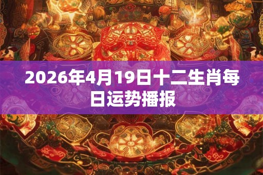 2026年4月19日十二生肖每日运势播报