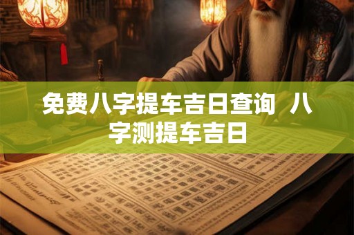 免费八字提车吉日查询  八字测提车吉日