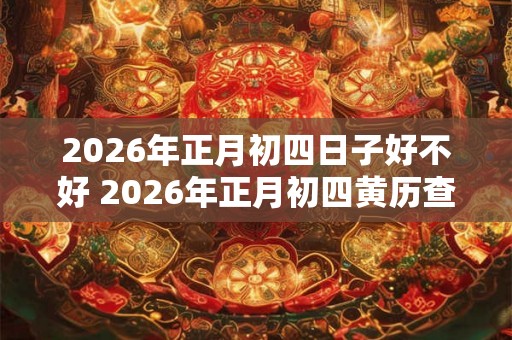 2026年正月初四日子好不好 2026年正月初四黄历查询