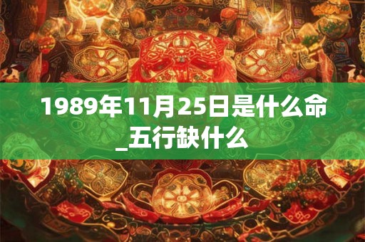 1989年11月25日是什么命_五行缺什么