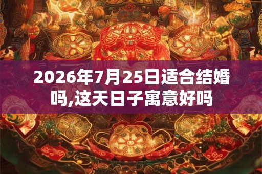 2026年7月25日适合结婚吗,这天日子寓意好吗