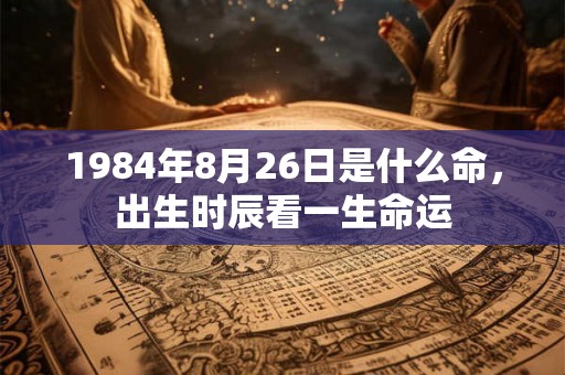 1984年8月26日是什么命，出生时辰看一生命运