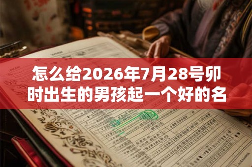 怎么给2026年7月28号卯时出生的男孩起一个好的名字