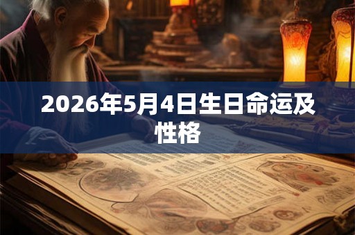 2026年5月4日生日命运及性格 2026年5月4日生日命运及性格