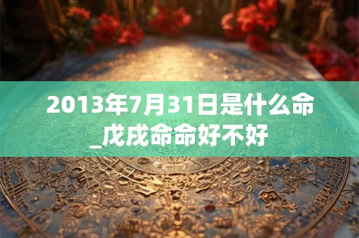 2013年7月31日是什么命_戊戌命命好不好