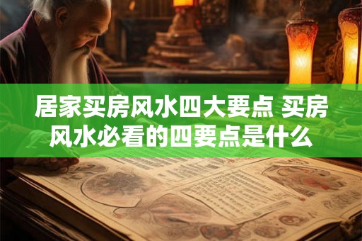 居家买房风水四大要点 买房风水必看的四要点是什么 居家买房风水四大要点 买房风水必看的四要点是什么