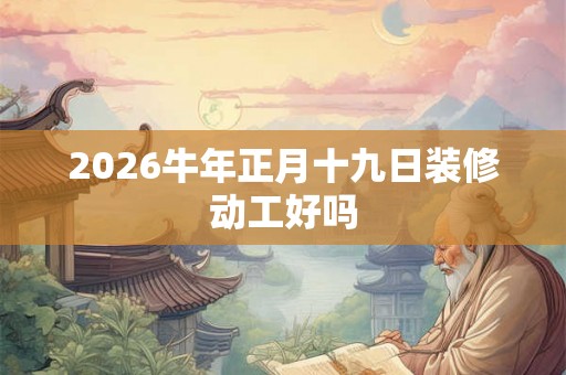 2026牛年正月十九日装修动工好吗