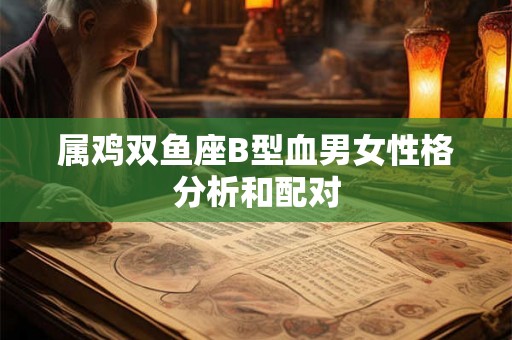 属鸡双鱼座B型血男女性格分析和配对