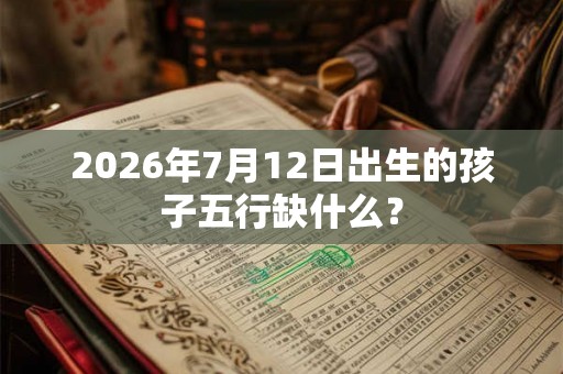 2026年7月12日出生的孩子五行缺什么？