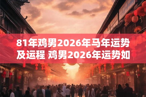 81年鸡男2026年马年运势及运程 鸡男2026年运势如何
