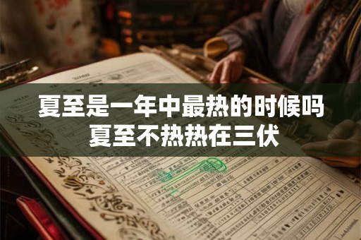 夏至是一年中最热的时候吗 夏至不热热在三伏 夏至是一年中最热的时候吗 夏至不热热在三伏