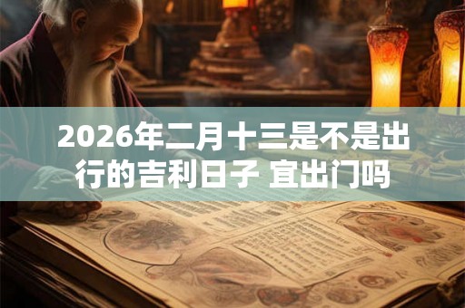 2026年二月十三是不是出行的吉利日子 宜出门吗