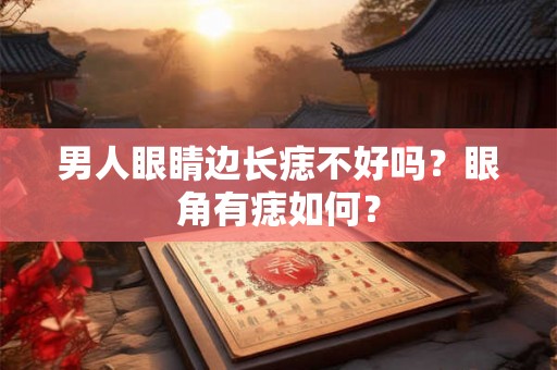 男人眼睛边长痣不好吗？眼角有痣如何？