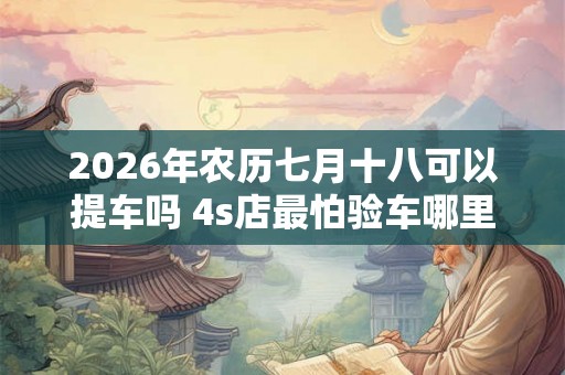 2026年农历七月十八可以提车吗 4s店最怕验车哪里