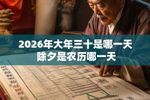 2026年大年三十是哪一天 除夕是农历哪一天
