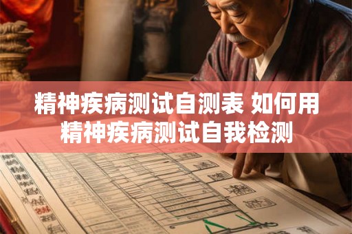 精神疾病测试自测表 如何用精神疾病测试自我检测