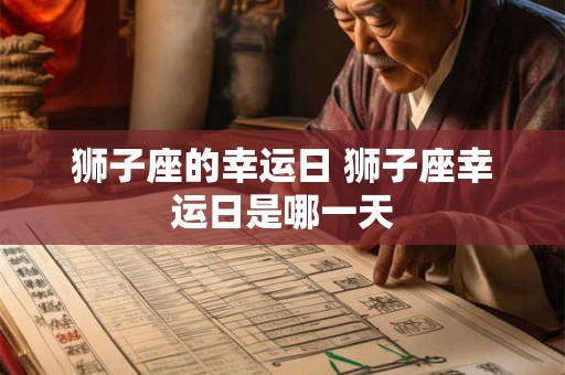 狮子座的幸运日 狮子座幸运日是哪一天