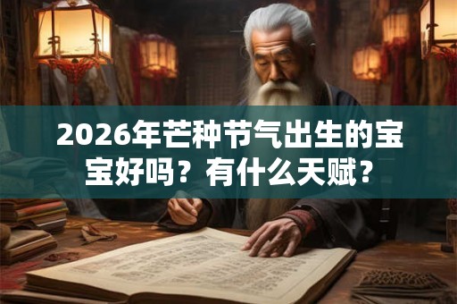 2026年芒种节气出生的宝宝好吗？有什么天赋？