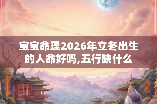 宝宝命理2026年立冬出生的人命好吗,五行缺什么