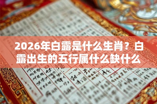 2026年白露是什么生肖？白露出生的五行属什么缺什么？