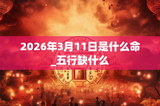 2026年3月11日是什么命_五行缺什么