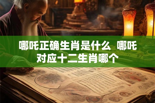 哪吒正确生肖是什么  哪吒对应十二生肖哪个