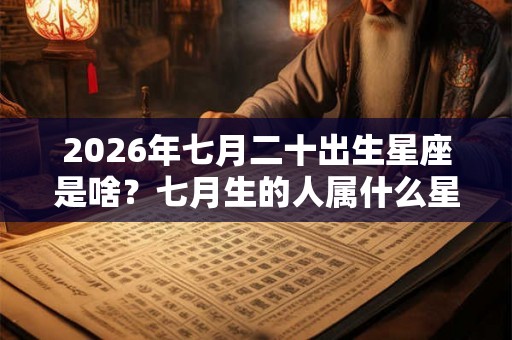 2026年七月二十出生星座是啥?七月生的人属什么星座 2026年七月二十出生星座是啥?七月生的人属什么星座