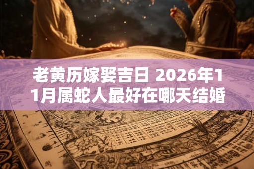 老黄历嫁娶吉日 2026年11月属蛇人最好在哪天结婚 老黄历嫁娶吉日 2026年11月属蛇人最好在哪天结婚