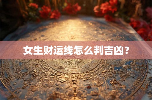 女生财运线怎么判吉凶? 女生财运线怎么判吉凶?