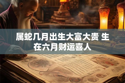 属蛇几月出生大富大贵 生在六月财运喜人 属蛇几月出生大富大贵 生在六月财运喜人