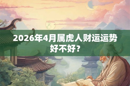 2026年4月属虎人财运运势好不好？
