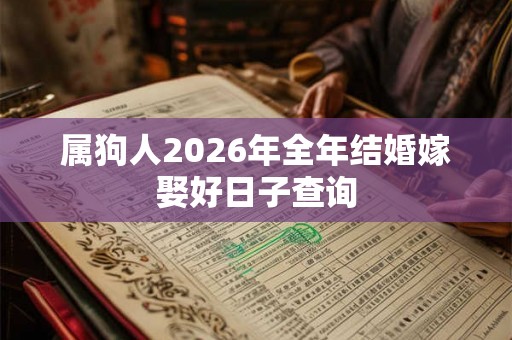 属狗人2026年全年结婚嫁娶好日子查询 属狗人2026年全年结婚嫁娶好日子查询