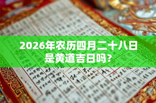 2026年农历四月二十八日是黄道吉日吗？