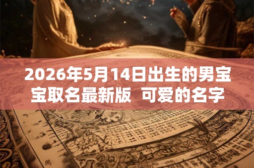 2026年5月14日出生的男宝宝取名最新版  可爱的名字