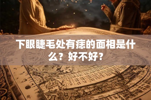 下眼睫毛处有痣的面相是什么？好不好？