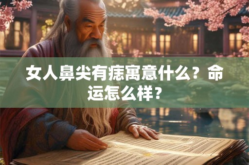 女人鼻尖有痣寓意什么？命运怎么样？