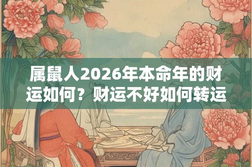 属鼠人2026年本命年的财运如何？财运不好如何转运？