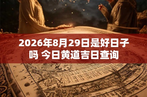 2026年8月29日是好日子吗 今日黄道吉日查询