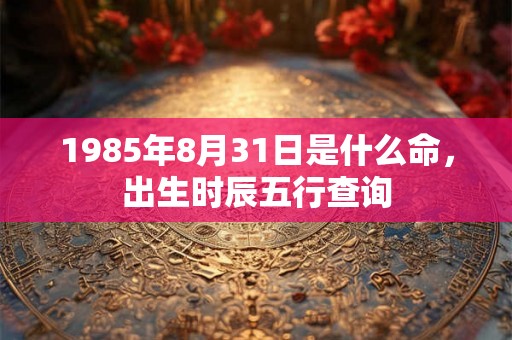 1985年8月31日是什么命，出生时辰五行查询