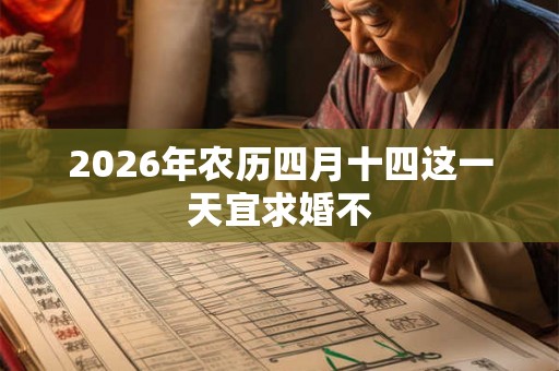 2026年农历四月十四这一天宜求婚不