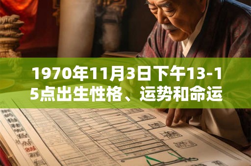 1970年11月3日下午13-15点出生性格、运势和命运 1970年11月3日下午13-15点出生性格、运势和命运