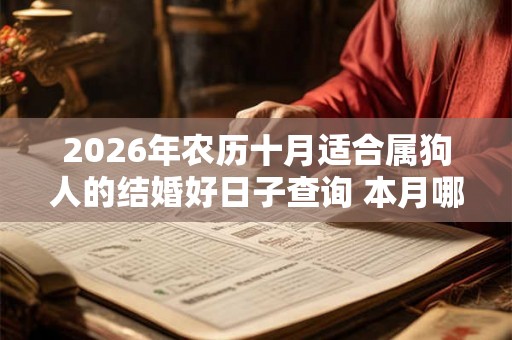 2026年农历十月适合属狗人的结婚好日子查询 本月哪天适合出嫁
