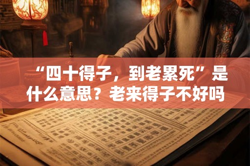 “四十得子，到老累死”是什么意思？老来得子不好吗？