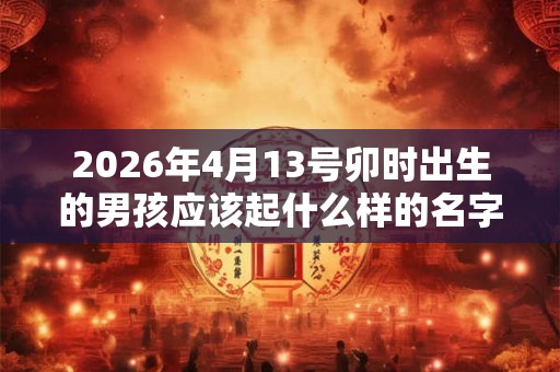 2026年4月13号卯时出生的男孩应该起什么样的名字